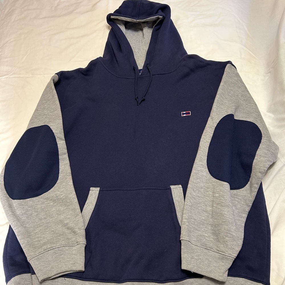 Bugle Boy Men's Blue and Gray hoodie. XL